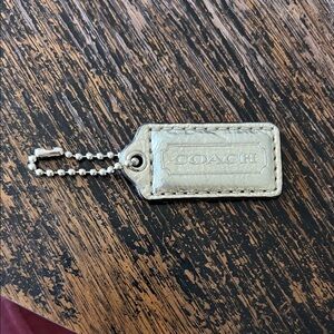 Coach Metallic metallic silver Leather Tag
